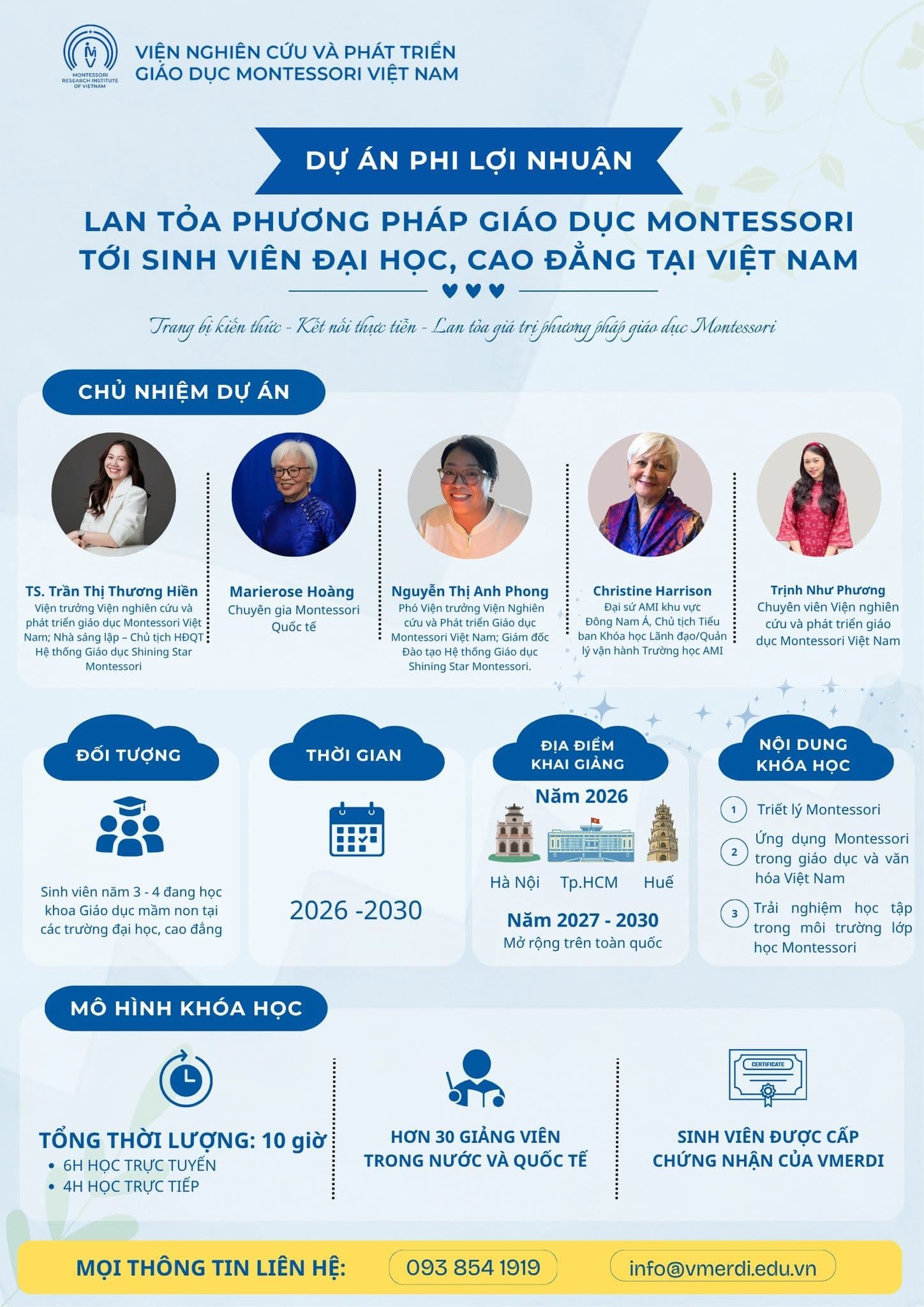 🌱 LAN TỎA PHƯƠNG PHÁP GIÁO DỤC MONTESSORI ĐẾN SINH VIÊN ĐẠI HỌC, CAO ĐẲNG VIỆT NAM