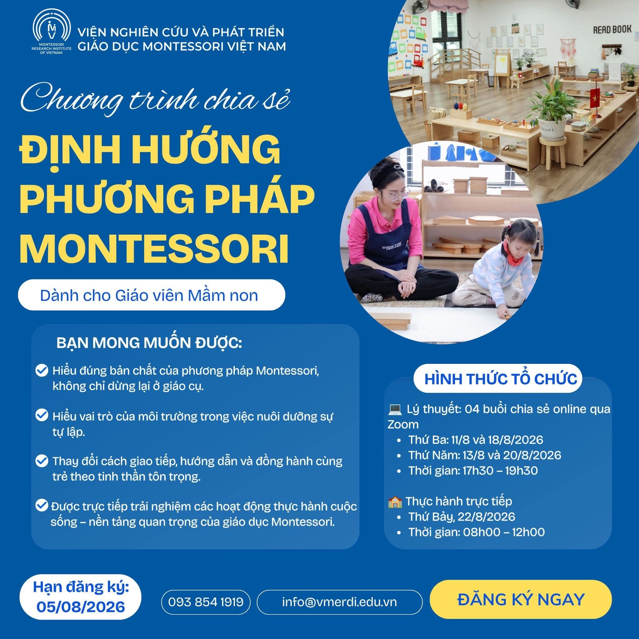 HIỂU TRẺ ĐÚNG CÁCH – ỨNG DỤNG MONTESSORI HIỆU QUẢ TRONG LỚP HỌC